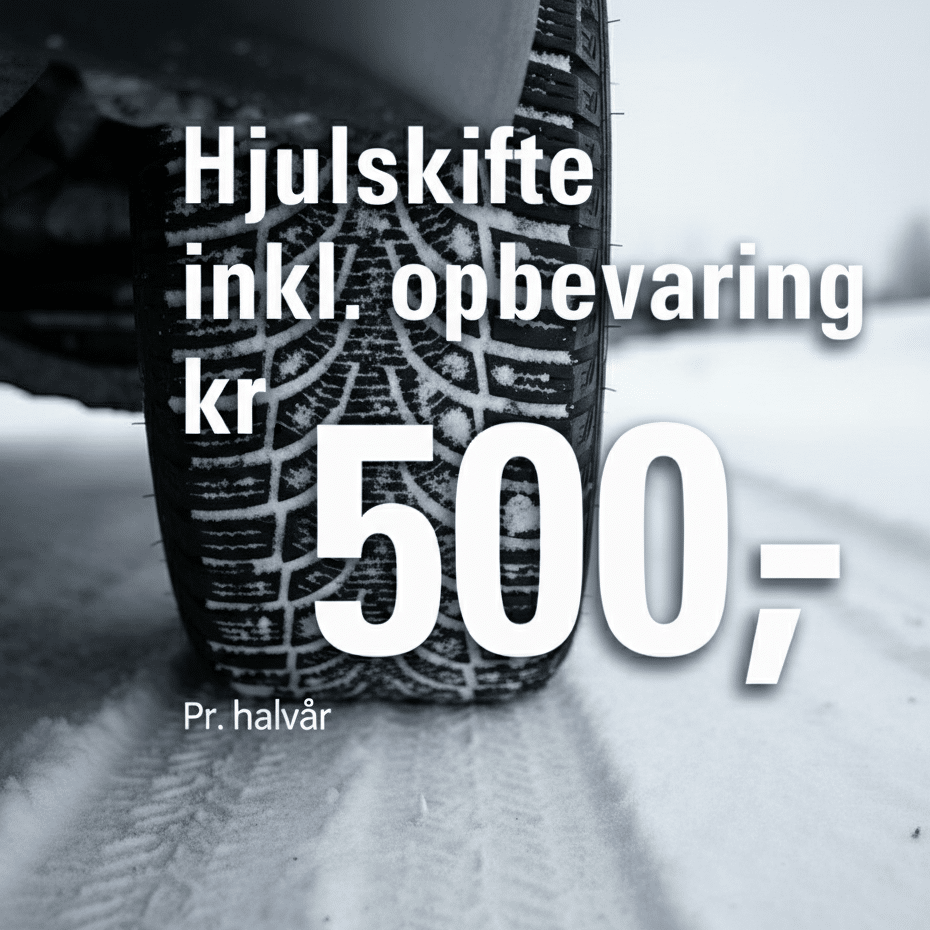 Sikker og professionelt hjulskifte og hos Freck Autoteknik i Slagelse.